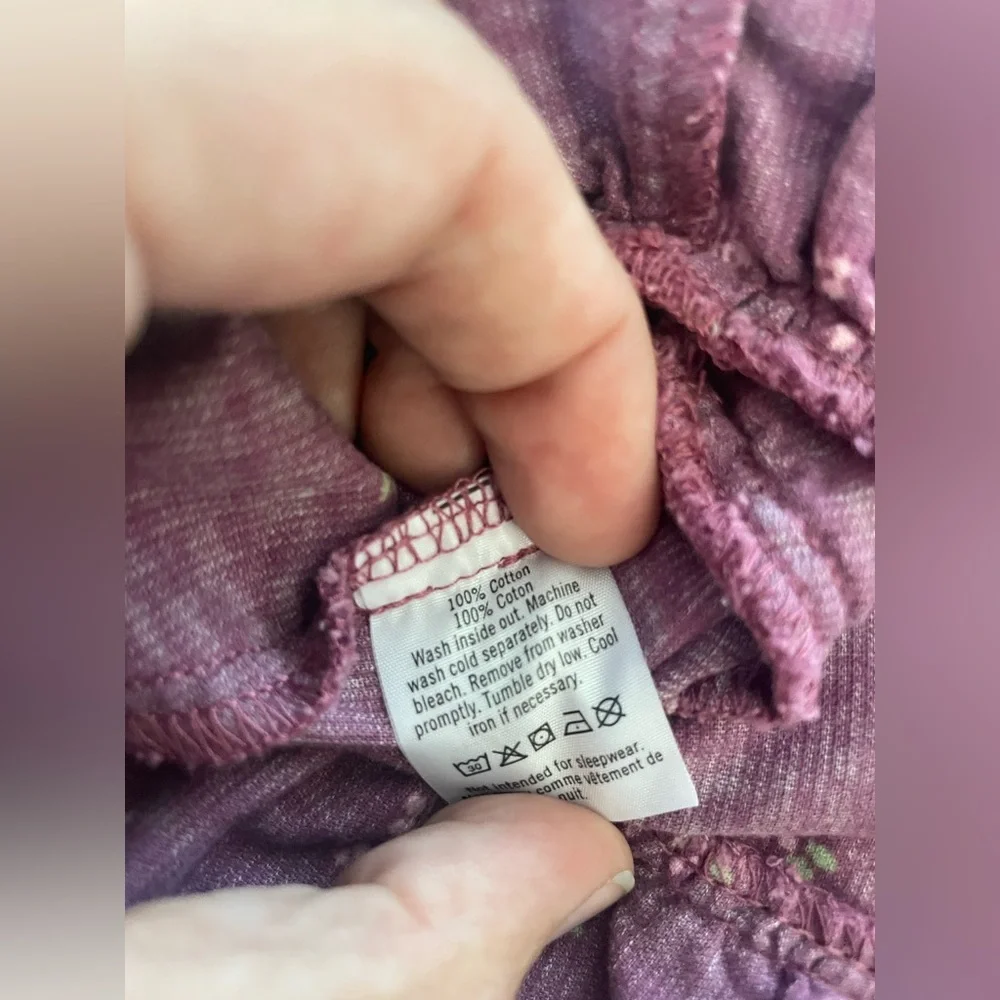 EUC Janie and Jack Purple Corduroy Floral Infant  Dress
